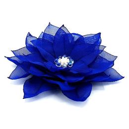 Agrafa par floare albastra handmade, Blue Queen, Zia Fashion