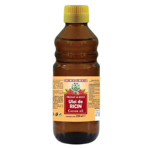 Ulei de Ricin, Presat la Rece - Herbavit, 250 ml