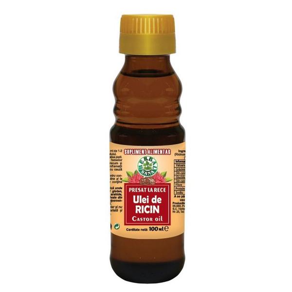 Ulei de Ricin, Presat la Rece - Herbavit, 100 ml