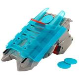 Lansator de discuri Mattel, Justice League Cyborg Gauntlet Blaster cu 5 discuri albastre