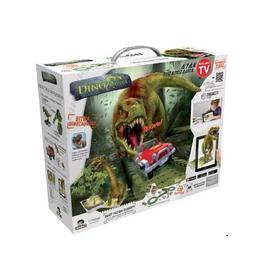 Pista interactiva Madej Dino Mundi, pentru baieti 120 elemente, include un Dinozaur cu sunete si o masina