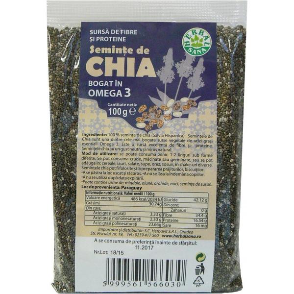 Seminte Chia Herbavit, 100 g