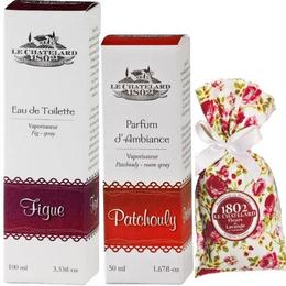 Pachet apa de toaleta smochine 100 ml si parfum camera patchouli 50 ml si flori lavanda18 g le chatelard 1802
