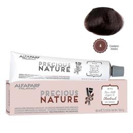 Vopsea permanenta fara amoniac - alfaparf milano precious nature ammonia-free permanent hair color, nuanta 4 castano medio