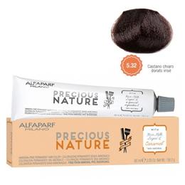 Vopsea permanenta fara amoniac - alfaparf milano precious nature ammonia-free permanent hair color, nuanta 5.32 castano chiaro dorato irise