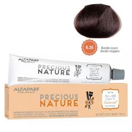 Vopsea permanenta fara amoniac - alfaparf milano precious nature ammonia-free permanent hair color, nuanta 6.35 biondo scuro dorato mogano