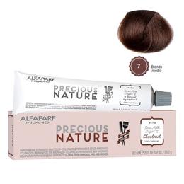 Vopsea permanenta fara amoniac - alfaparf milano precious nature ammonia-free permanent hair color, nuanta 7 biondo medio