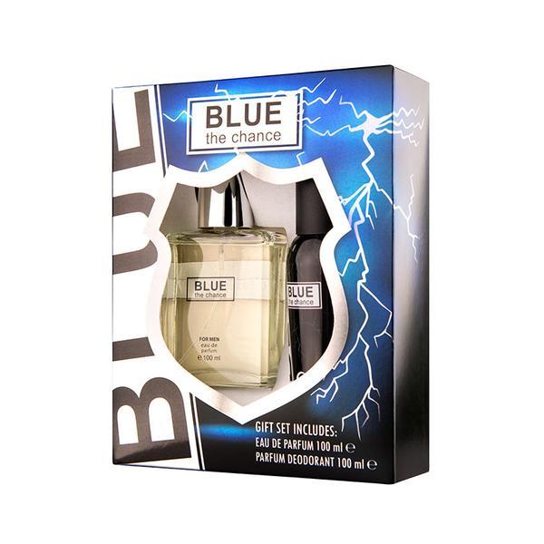 Set cadou barbati Blue the chance SET1154 – Apa de parfum 100 ml + Deodorant 100 ml 100 poza noua reduceri 2022
