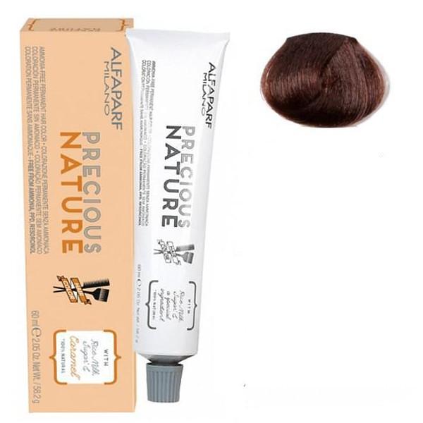 Vopsea Permanenta Fara Amoniac - Alfaparf Milano Precious Nature Ammonia-Free Permanent Hair Color, nuanta 7.35 Biondo Medio Dorato Mogano