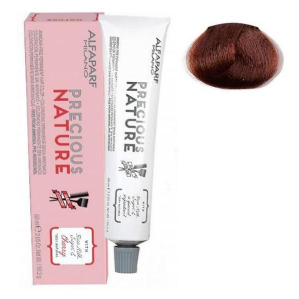 Vopsea Permanenta Fara Amoniac - Alfaparf Milano Precious Nature Ammonia-Free Permanent Hair Color, nuanta 7.4 Biondo Medio Rame