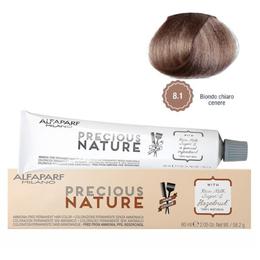Vopsea permanenta fara amoniac - alfaparf milano precious nature ammonia-free permanent hair color, nuanta 8.1 biondo chiaro cenere