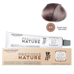 Vopsea permanenta fara amoniac - alfaparf milano precious nature ammonia-free permanent hair color, nuanta 8.21 biondo chiaro irise cenere