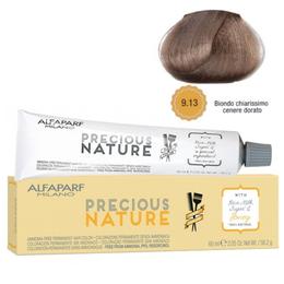 Vopsea permanenta fara amoniac - alfaparf milano precious nature ammonia-free permanent hair color, nuanta 9.13 biondo chiarissimo cenere dorato