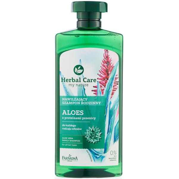 Sampon Hidratant cu Aloe Vera - Farmona Herbal Care Aloe Vera Family Shampoo, 500ml poza