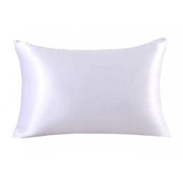 Fata perna matase Mulberry integral, 50X75cm, culoare White