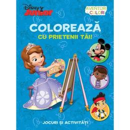Disney Junior - Coloreaza cu prietenii tai! Jocuri si activitati, editura Litera