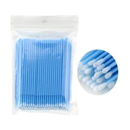 Beauty Discount Set 100 micro brush, microaplicatoare extensii gene, bleu