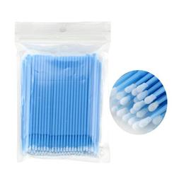 Set 100 micro brush, microaplicatoare extensii gene, bleu