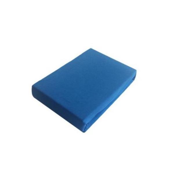 Cearceaf de pat Jersey cu elastic 120x200 cm, Albastru inchis Special No.29