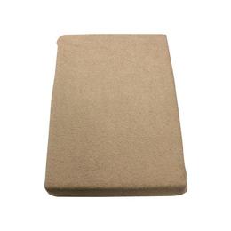 Cearceaf de pat frotir cu elastic, 90x200 cm, bej