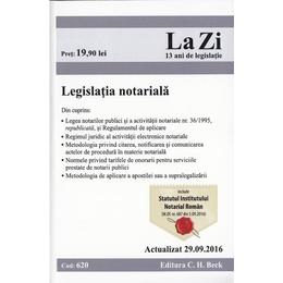 Legislatia notariala. Actualizata 29.09.2016, editura C.h. Beck