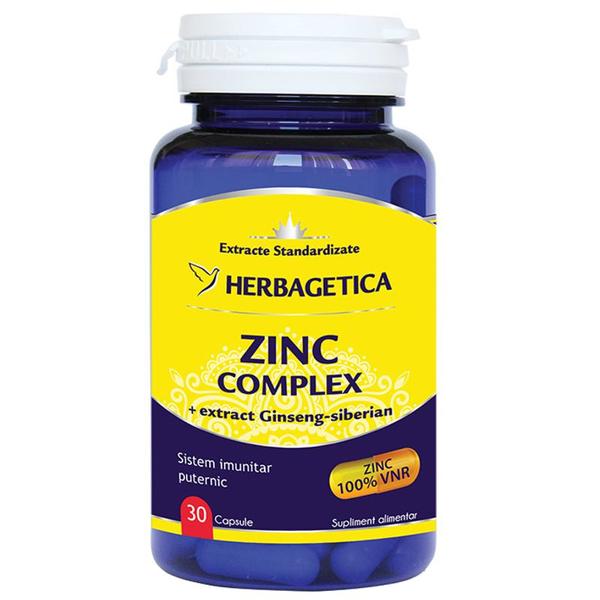 Zinc Complex Organic Herbagetica, 30 capsule