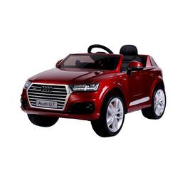 Masinuta electrica Audi Q7 cu scaun de piele si roti din cauciuc Red