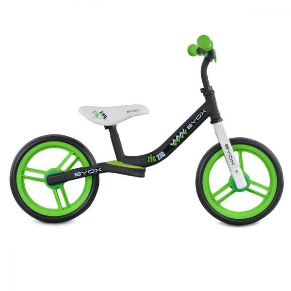 Bicicleta fara pedale zig-zag green