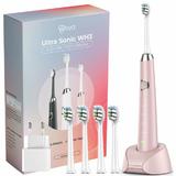 Periuta de dinti electrica Woya Smart Sonic Premium WH3, 4 moduri, 4 Capete, 38000 vpm, Roz