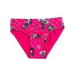 Slip fucsia pentru baie fetite Lol Surprise cu papusele si stelute marimea 98