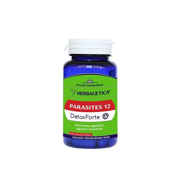 Parasites 12 Detox Forte Herbagetica, 60 capsule