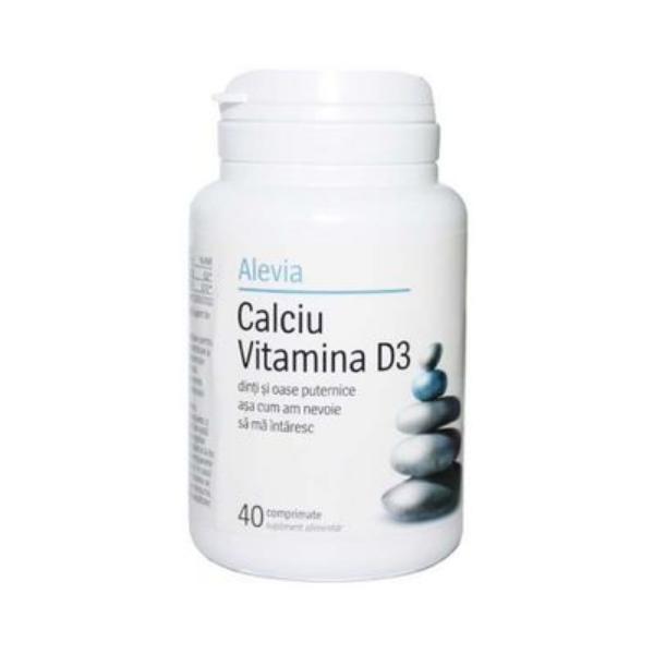 Calciu Vitamina D3 Alevia, 40 comprimate