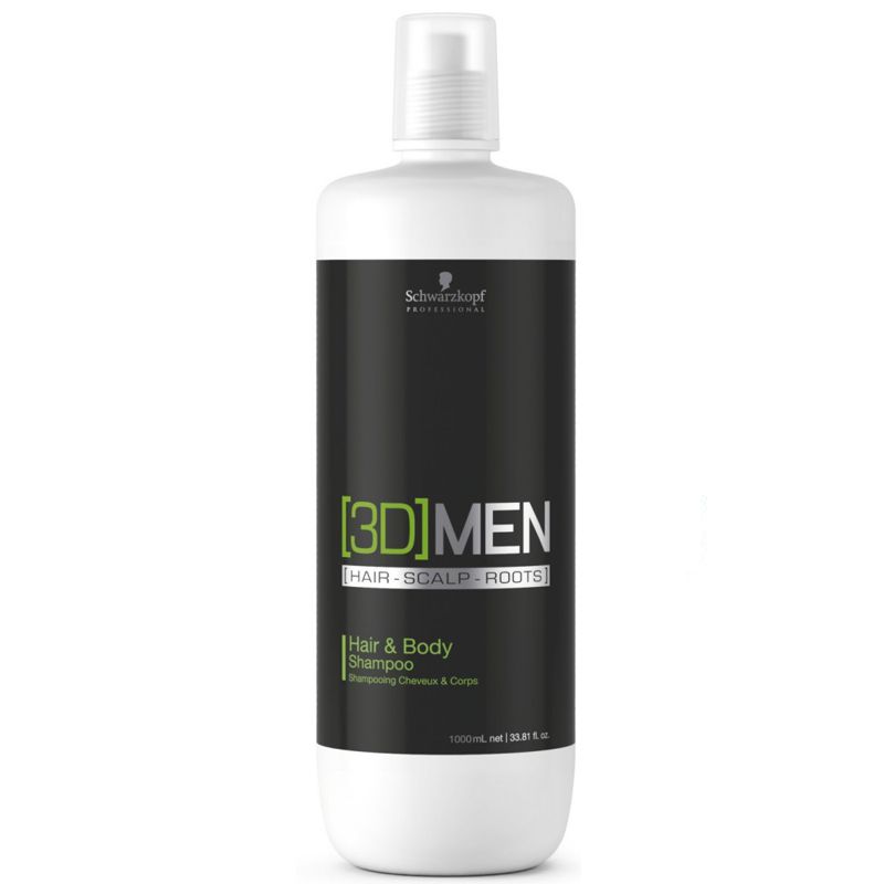 Sampon pantru Par si Corp – Schwarzkopf 3D Men Hair & Body Shampoo 1000 ml esteto.ro imagine pret reduceri