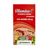 Vitamina C 180 mg cu Aroma de Capsuni - Amniocen, 24 comprimate