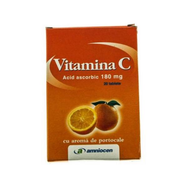 Vitamina C 180mg Portocale Amniocen, 20 tablete
