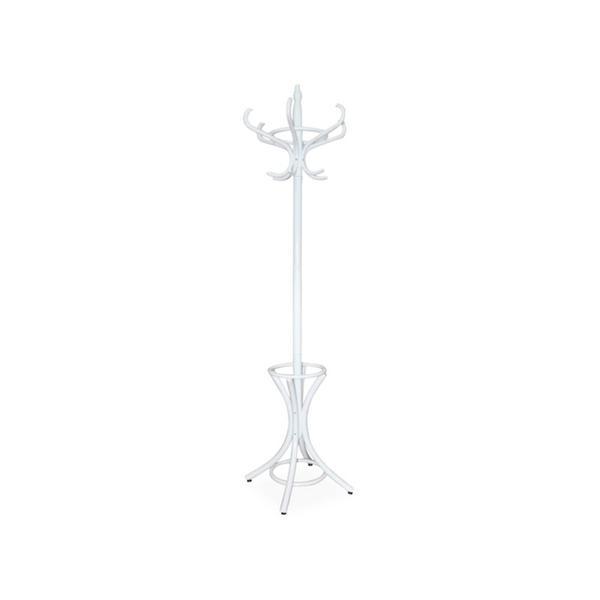 Cuier pom lemn curbat, 12 agatatori hm w30, alb