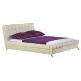 Pat cu somiera HM Bonita piele ecologica 160x200, bej