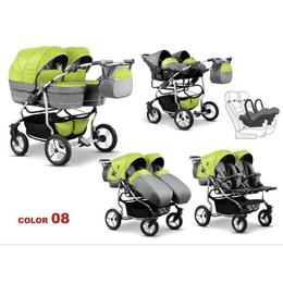 Carucior gemeni 3 in 1 Mikado Twin T-08