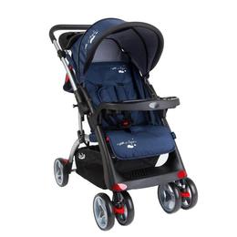 Carucior cu maner reversibil juju i love my parents bleumarin