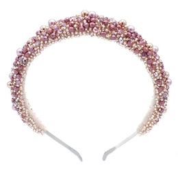 Coronita par roz pudra cu perle Swarovski, Lady Pink, Zia Fashion
