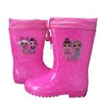 Cizme de ploaie cu imprimeu LOL Surprise pentru fete roz marimea 25-26