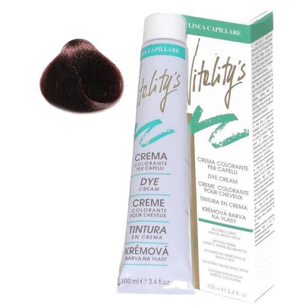 Crema Coloranta Permanenta – Vitality's Linea Capillare Dye Cream, nuanta 5/4 Light Copper Chestnut, 100ml esteto.ro