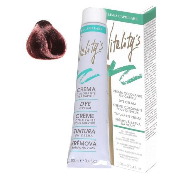 Crema Coloranta Permanenta – Vitality's Linea Capillare Dye Cream, nuanta 5/64 Light Copper Mahogany Chestnut, 100ml
