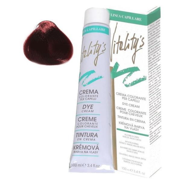 Crema Coloranta Permanenta – Vitality's Linea Capillare Dye Cream, nuanta 6/6 Dark Auburn Blond, 100ml