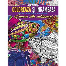 Coloreaza si inrameaza: Lumea din adancuri, editura Anteea