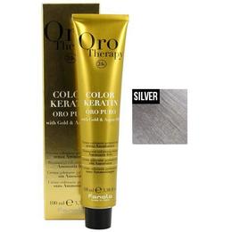 Vopsea permanenta fara amoniac fanola oro therapy color keratin silver - corector argintiu, 100ml