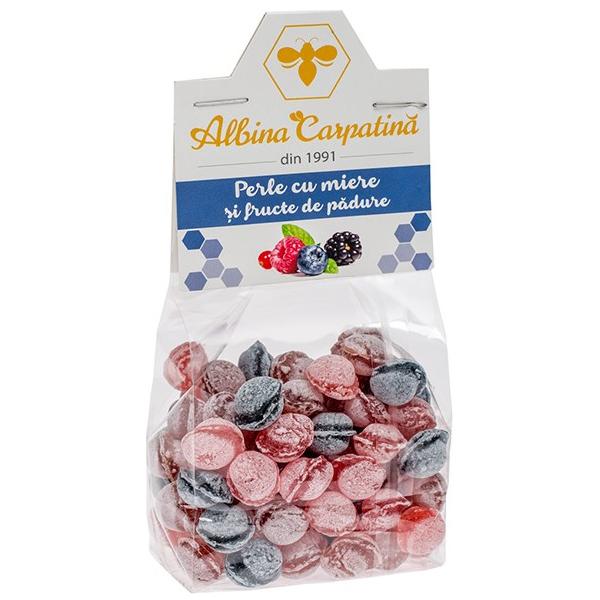 Perle cu Miere si Fructe de Padure Albina Carpatina, Apicola Pastoral Georgescu, 100g