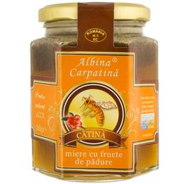 Miere catina cu fructe de padure albina carpatina, apicola pastoral georgescu, 360g