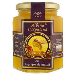 Energizant miere cu laptisor de matca albina carpatina, apicola pastoral georgescu, 360g