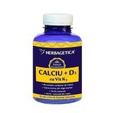 Calciu+D3+Vit.K2 Herbagetica, 120 capsule